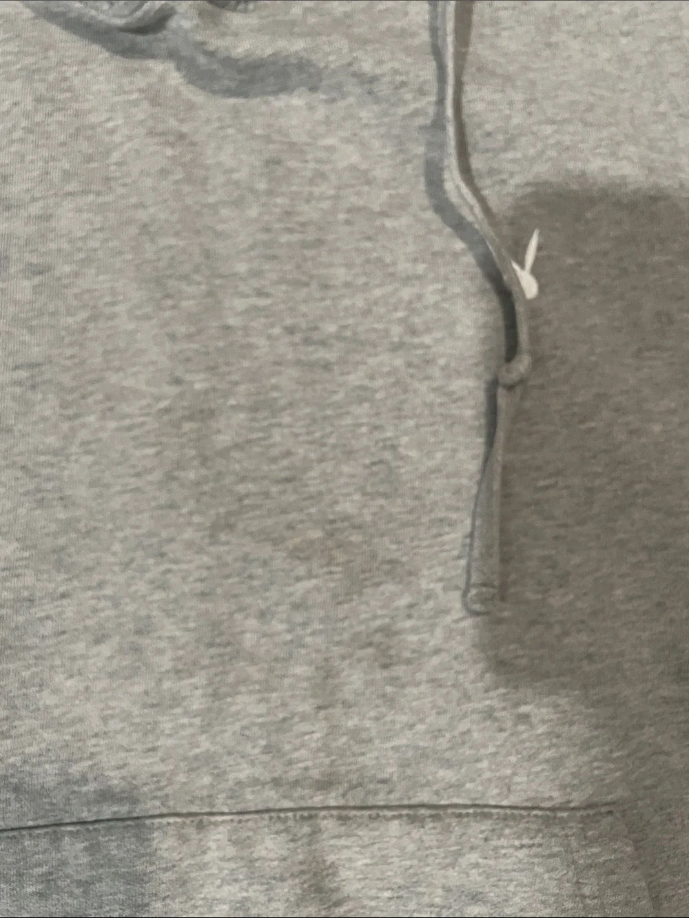 PLAYBOY Gray Mens Hoodie with Black Logo Trim Size Small